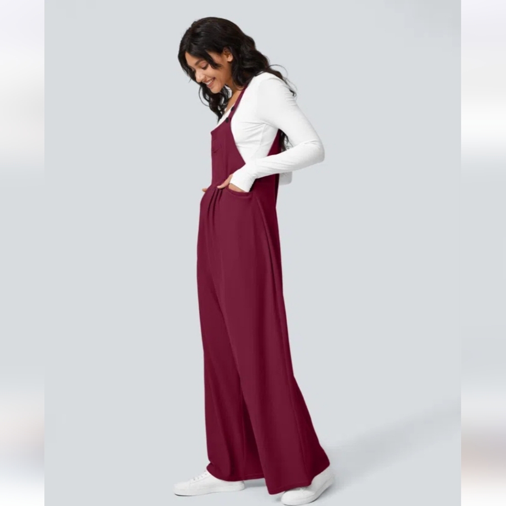 Halara Adjustable Strap Waffle Overalls - Picture 5 of 5